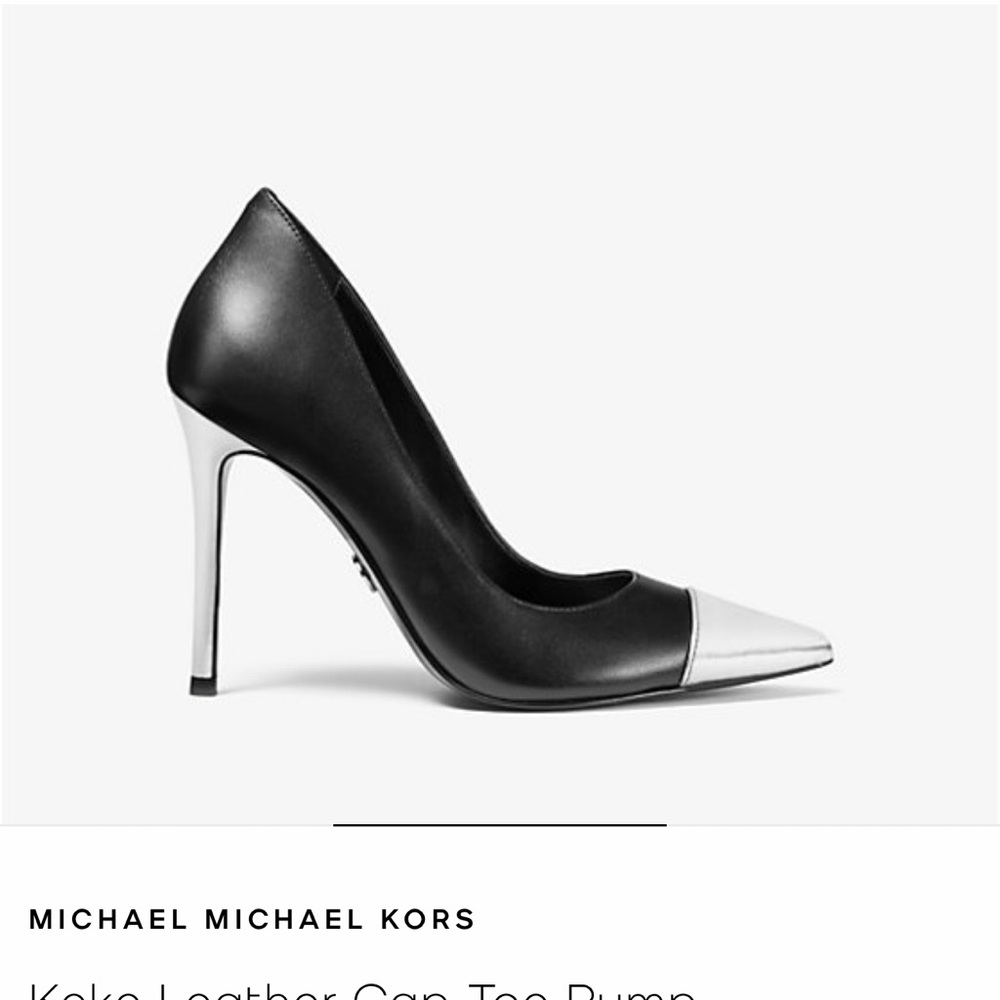 Michael Kors Black and Silver Heels - Picture 2 of 6